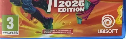 Just Dance 2025 Edition, the PEGI square on its front