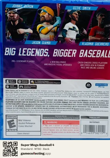 Super Mega Baseball 4 PlayStation 5, NTSC box back