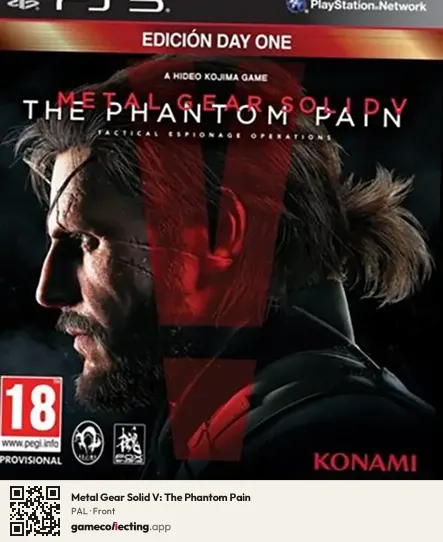 Metal Gear Solid V: The Phantom Pain PlayStation 3, PAL box front