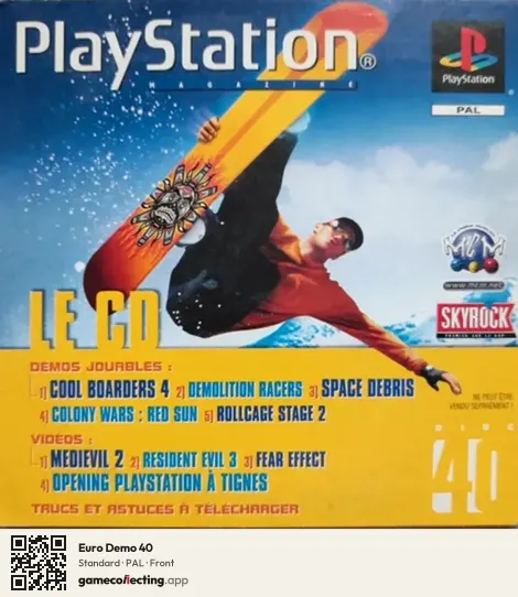 Euro Demo 40 PlayStation, PAL box front