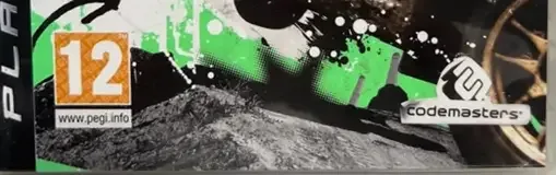 Dirt 2, the PEGI square on its front