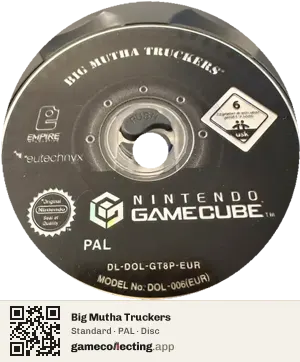 Big Mutha Truckers Nintendo GameCube, PAL disc