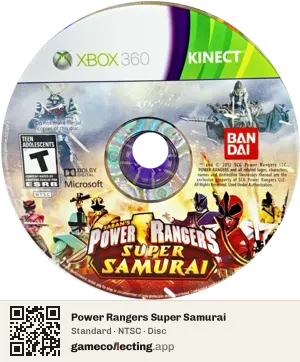 Power Rangers Super Samurai Xbox 360, NTSC disc