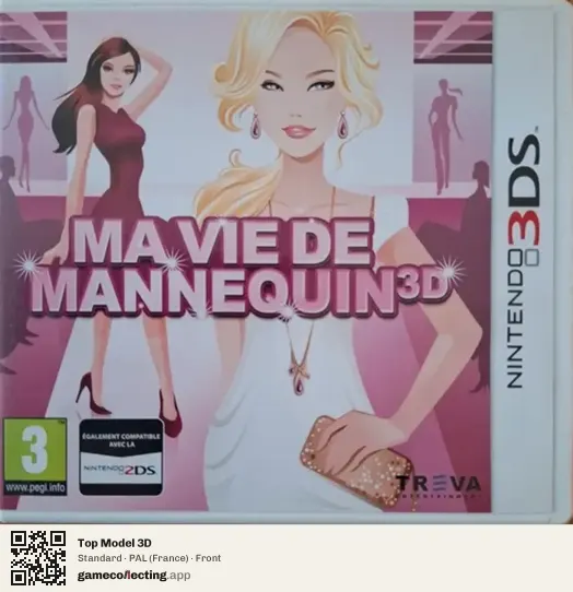 Top Model 3D Nintendo 3DS, France box front