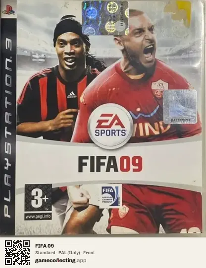 FIFA 09 PlayStation 3, Italy box front