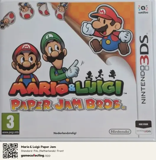 Mario & Luigi: Paper Jam Nintendo 3DS, Netherlands box front