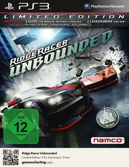 Ridge Racer Unbounded PlayStation 3, Germany box front