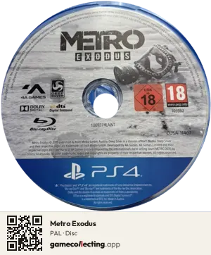 Metro Exodus PlayStation 4, PAL disc