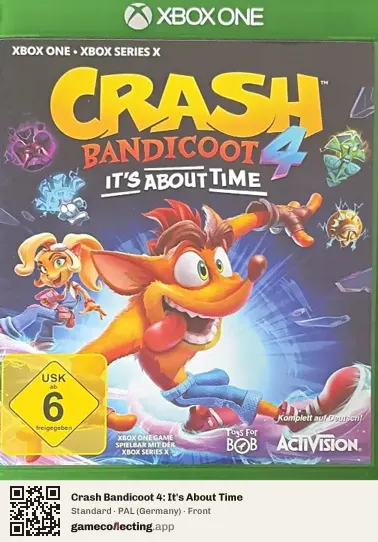 Crash Bandicoot 4: It's About Time Xbox One, Germany box front
