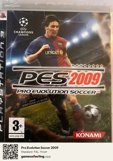 Pro Evolution Soccer 2009 PlayStation 3, PAL box front