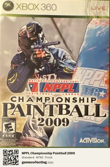 NPPL Championship Paintball 2009 Xbox 360, NTSC box front