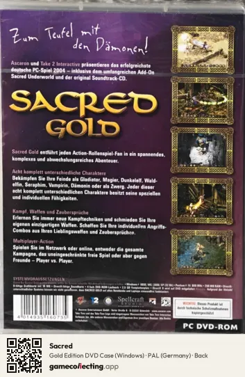 Sacred Computer, Germany box back