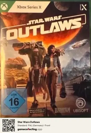 Star Wars Outlaws Xbox Series X, Germany box front