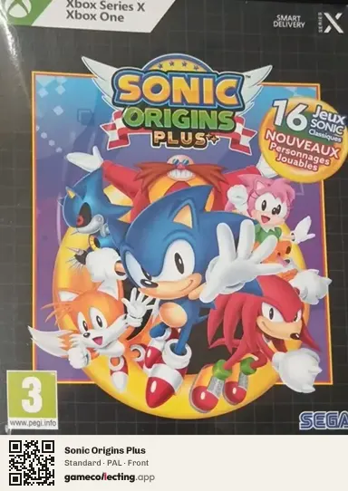 Sonic Origins Plus Xbox One, PAL box front