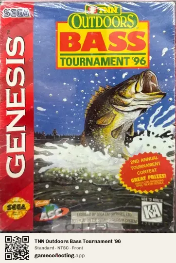 TNN Outdoors Bass Tournament '96 Sega Mega Drive / Genesis, NTSC box front