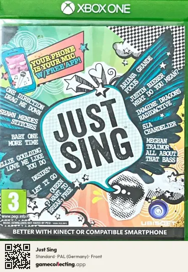 Just Sing Xbox One, Germany box front