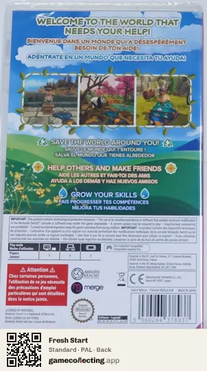 Fresh Start Nintendo Switch, PAL box back