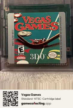 Vegas Games Game Boy Color, NTSC cartridge label