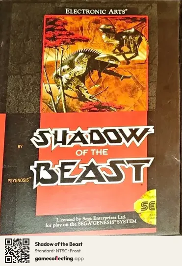 Shadow of the Beast Sega Mega Drive / Genesis, NTSC box front