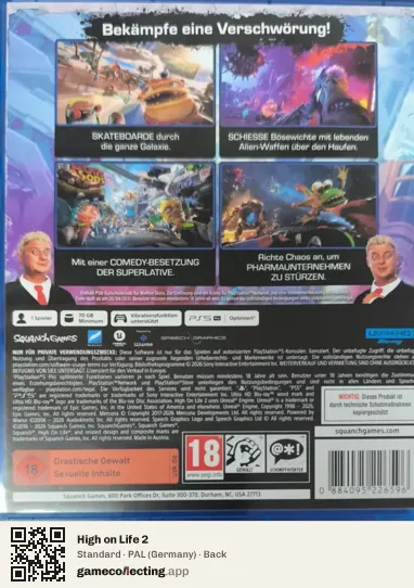 High on Life 2 PlayStation 5, Germany box back