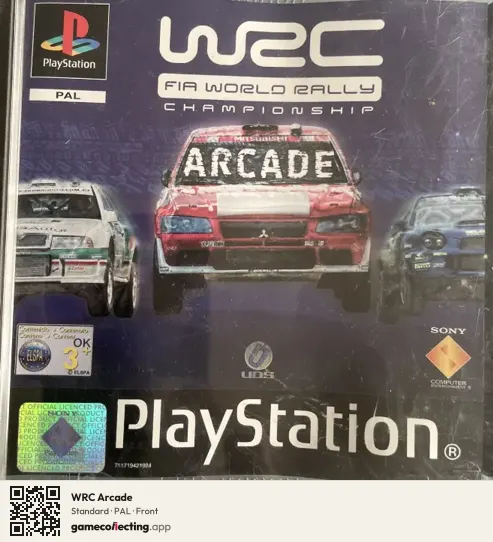 WRC Arcade PlayStation, PAL box front