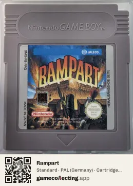 Rampart Game Boy, PAL cartridge label