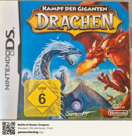 Battle of Giants: Dragons Nintendo DS, Germany box front