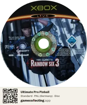 Ultimate Pro Pinball Xbox, PAL disc