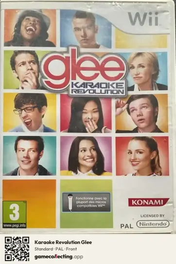 Karaoke Revolution Glee Nintendo Wii, PAL box front