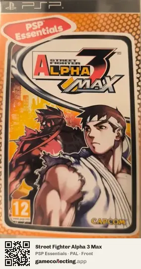 Street Fighter Alpha 3 Max PlayStation Portable, PAL box front