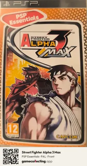 Street Fighter Alpha 3 Max PlayStation Portable, PAL box front