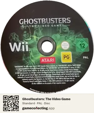 Ghostbusters: The Video Game Nintendo Wii, PAL disc
