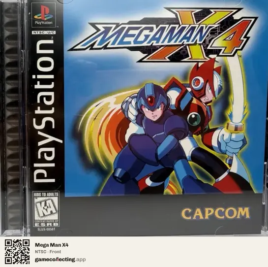 Mega Man X4 PlayStation, NTSC box front