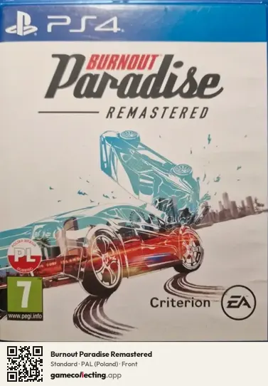 Burnout Paradise Remastered PlayStation 4, Poland box front
