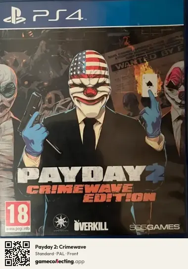 Payday 2: Crimewave PlayStation 4, PAL box front
