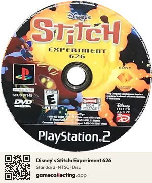 Disney's Stitch: Experiment 626 PlayStation 2, NTSC disc