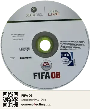 FIFA 08 Xbox 360, PAL disc