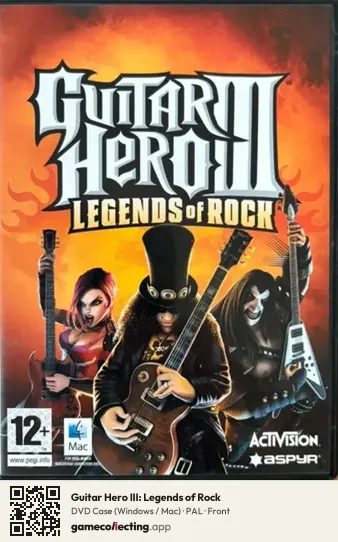 Guitar Hero III: Legends of Rock Computer, PAL box front