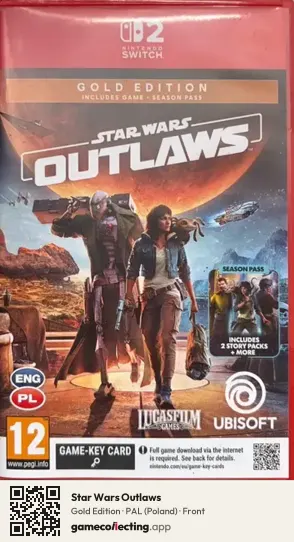 Star Wars Outlaws Nintendo Switch 2, Poland box front