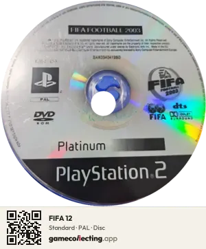 FIFA 12 PlayStation 2, PAL disc