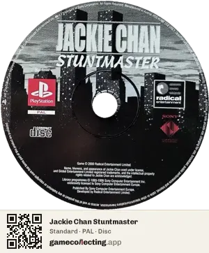 Jackie Chan Stuntmaster PlayStation, PAL disc