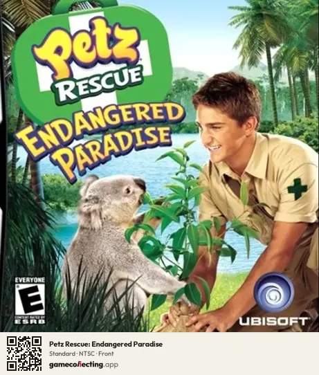 Petz Rescue: Endangered Paradise Nintendo DS, NTSC box front