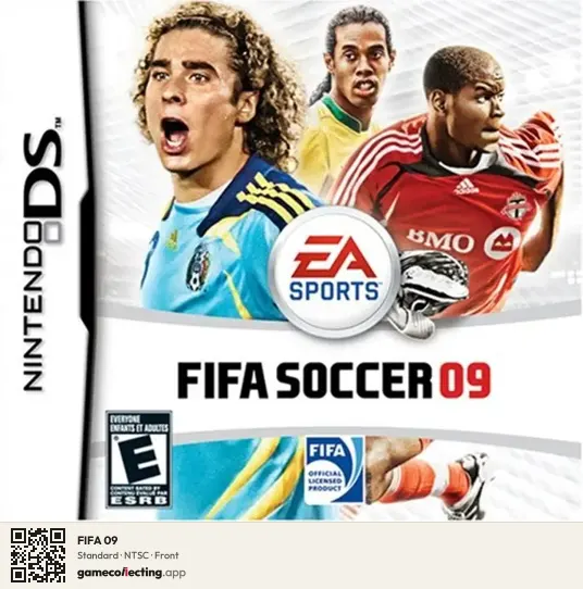 FIFA 09 Nintendo DS, NTSC box front