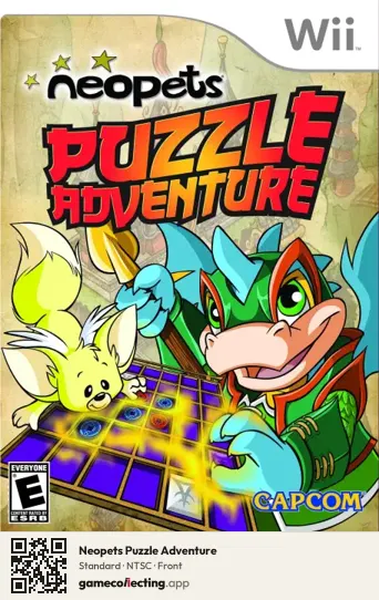 Neopets Puzzle Adventure Nintendo Wii, NTSC box front