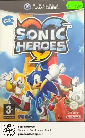 Sonic Heroes Nintendo GameCube, France box front