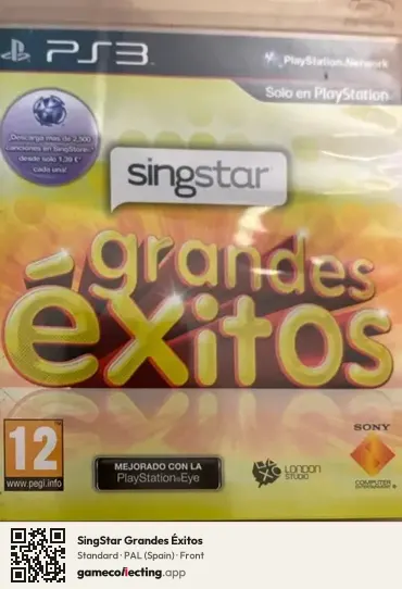 SingStar Grandes Éxitos PlayStation 3, Spain box front