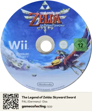 The Legend of Zelda: Skyward Sword Nintendo Wii, PAL disc