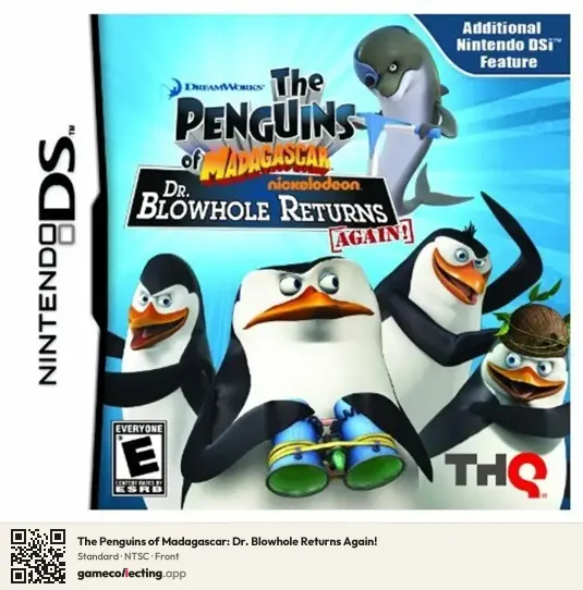 The Penguins of Madagascar: Dr. Blowhole Returns Again! Nintendo DS, NTSC box front