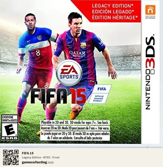 FIFA 15 Nintendo 3DS, NTSC box front