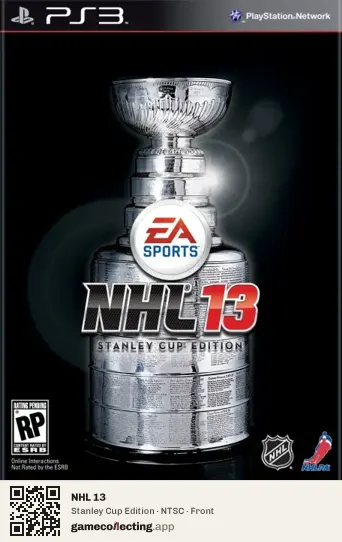 NHL 13 PlayStation 3, NTSC box front